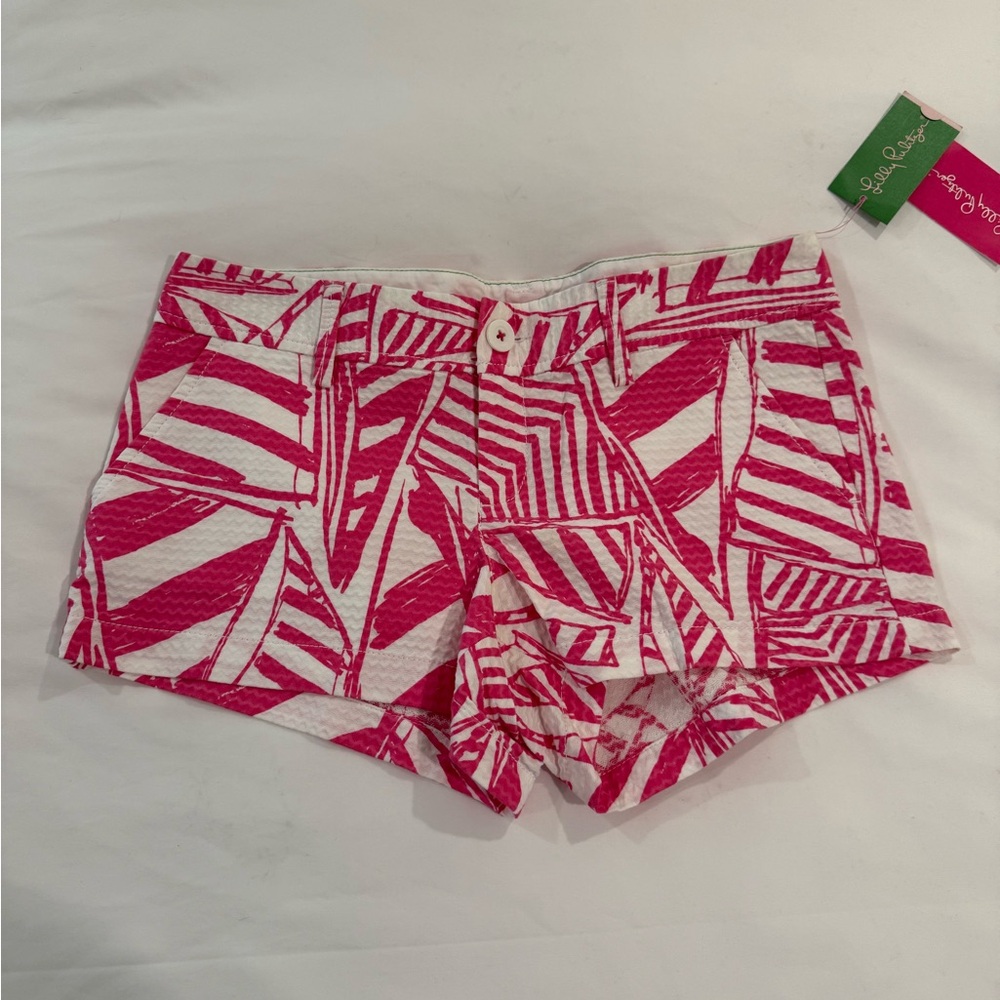 Lilly Pulitzer Vibrant Pink and White Shorts